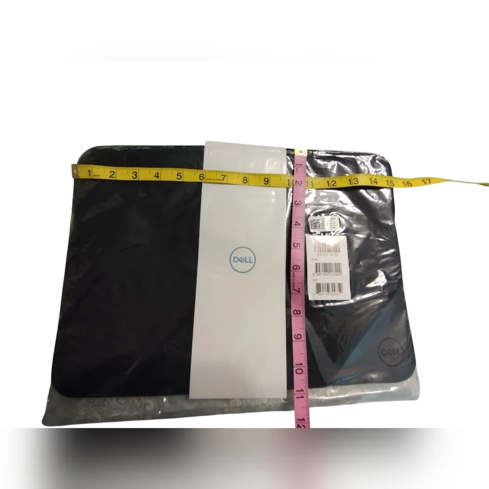 NIB Dell Black and Gray Tablet Sleeve Neoprene Zipper Case Up To 15 Inch Laptops